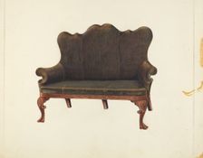 Sofa, 1935/1942. Creator: Unknown