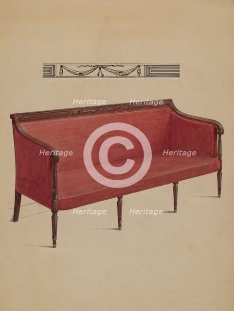 Sofa, 1935/1942. Creator: Carl Weiss.