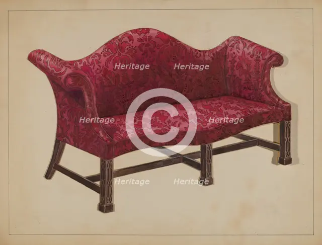 Sofa, 1935/1942. Creator: Frank Wenger.