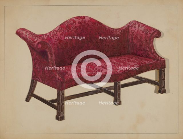 Sofa, 1935/1942. Creator: Frank Wenger.