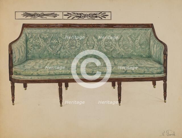 Sofa, 1935/1942. Creator: Nicholas Gorid.
