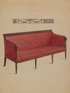 Sofa, 1935/1942. Creator: Carl Weiss