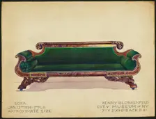 Sofa, 1936. Creator: Henry Blonkenfeld