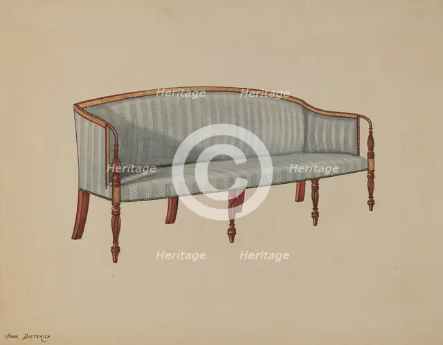 Sofa, 1936. Creator: John Dieterich.