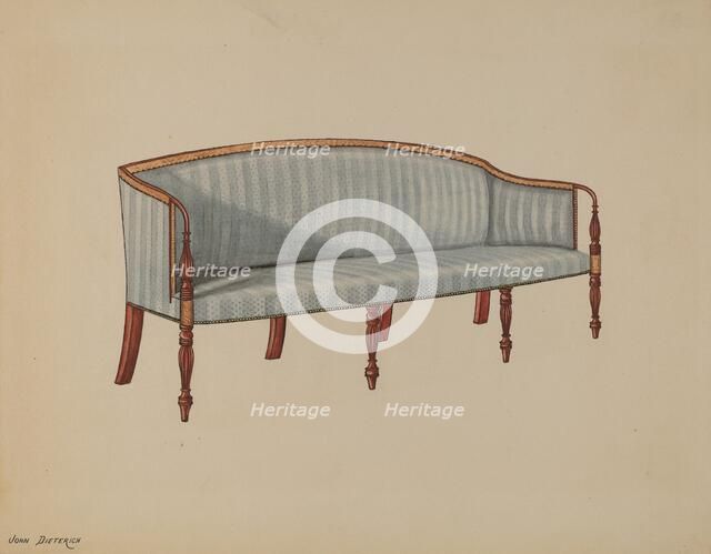 Sofa, 1936. Creator: John Dieterich.