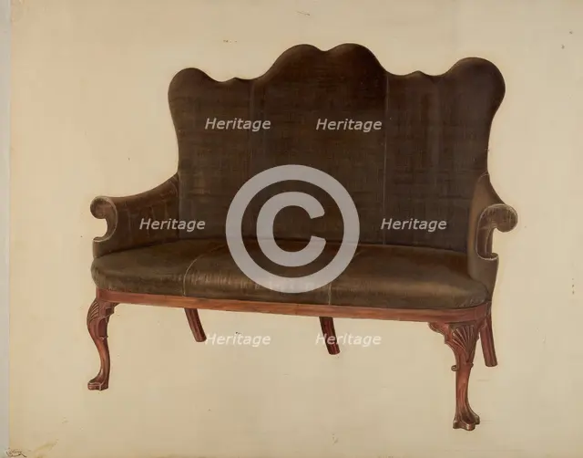 Sofa, 1940. Creator: Rolland Livingstone.