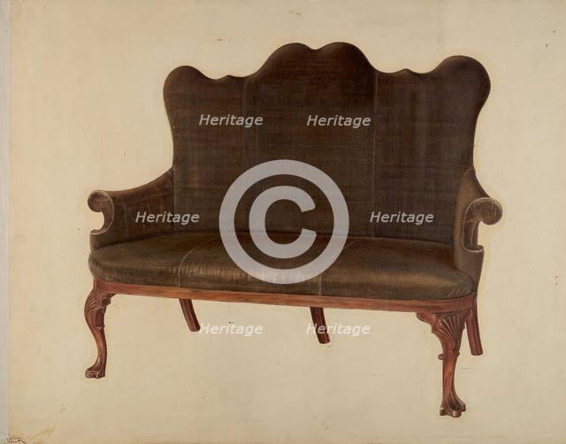 Sofa, 1940. Creator: Rolland Livingstone.