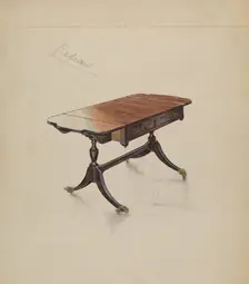 Sofa Table, c. 1936. Creator: M. Rosenshield-von-Paulin