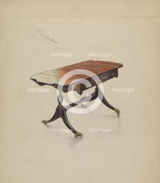 Sofa Table, c. 1936. Creator: M. Rosenshield-von-Paulin.