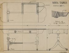 Sofa Table, c. 1939. Creator: Isidore Sovensky