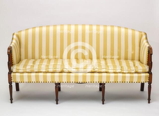 Sofa, about 1800. Creator: Unknown.