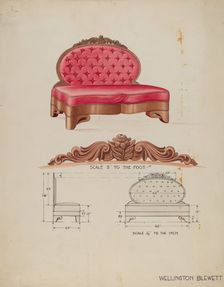 Sofa, c. 1936. Creator: Wellington Blewett