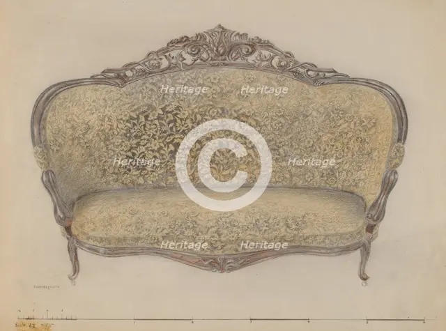 Sofa, c. 1936. Creator: Edith Magnette.