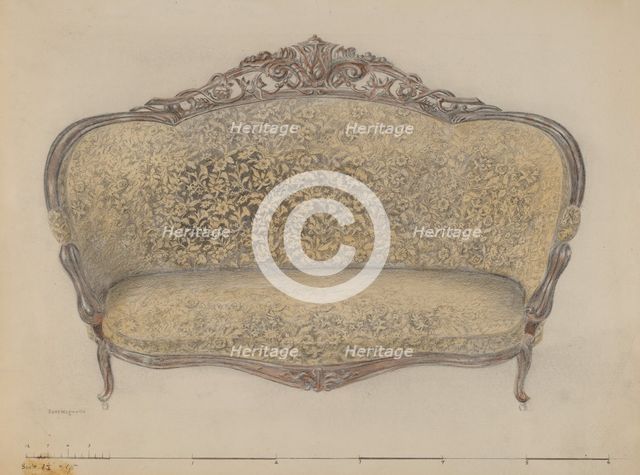 Sofa, c. 1936. Creator: Edith Magnette.