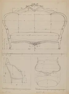 Sofa, c. 1936. Creator: Edith Magnette