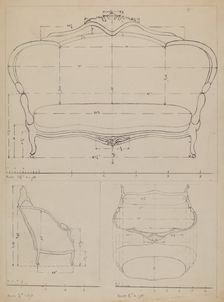 Sofa, c. 1936. Creator: Edith Magnette