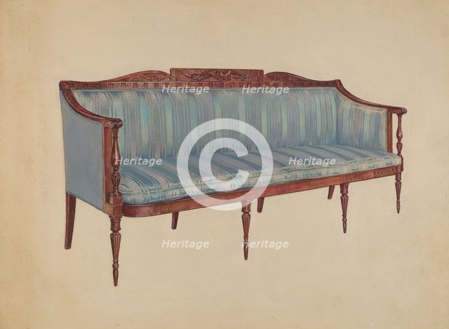 Sofa, c. 1936. Creator: Florence Choate.