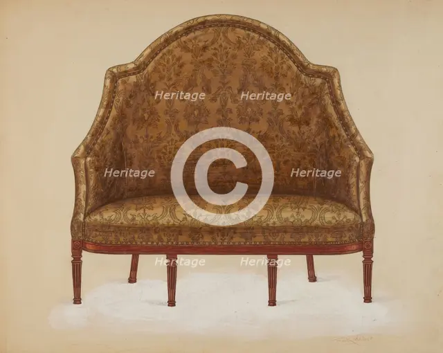 Sofa, c. 1936. Creator: Frank Wenger.