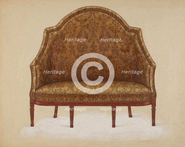Sofa, c. 1936. Creator: Frank Wenger.