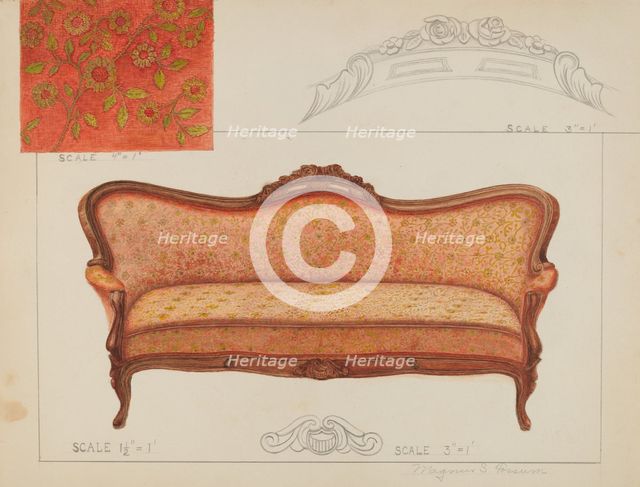 Sofa, c. 1936. Creator: Magnus S. Fossum.