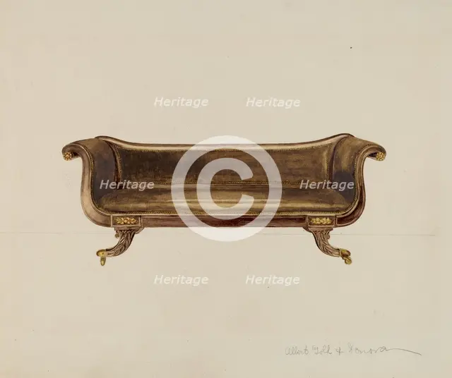 Sofa, c. 1936. Creators: Albert Gold, Donald Donovan.