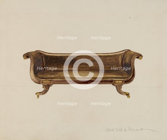 Sofa, c. 1936. Creators: Albert Gold, Donald Donovan.