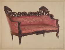 Sofa, c. 1937. Creator: Bernard Gussow