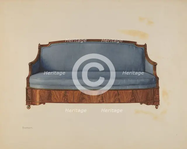 Sofa, c. 1937. Creator: Ernest Busenbark.