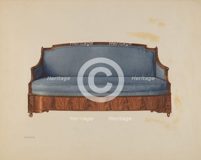 Sofa, c. 1937. Creator: Ernest Busenbark.