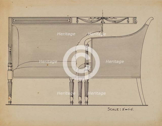 Sofa, c. 1939. Creator: Carl Weiss.