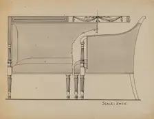 Sofa, c. 1939. Creator: Carl Weiss