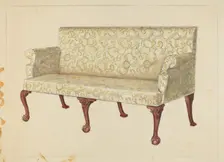 Sofa, c. 1940. Creator: Unknown