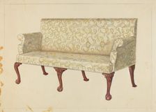 Sofa, c. 1940. Creator: Unknown