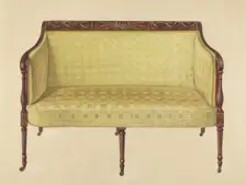 Sofa, c. 1940. Creator: Bernard Gussow