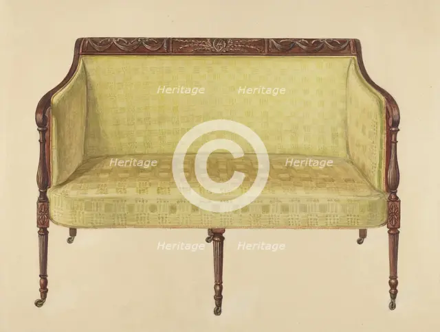 Sofa, c. 1940. Creator: Bernard Gussow.