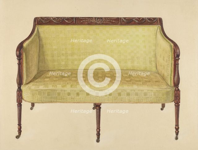 Sofa, c. 1940. Creator: Bernard Gussow.