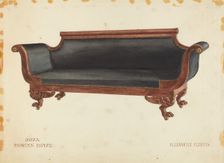 Sofa, c. 1940. Creator: Elizabeth Curtis