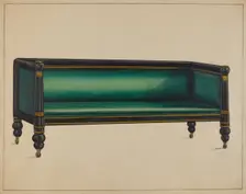 Sofa (Empire), 1936. Creator: Unknown