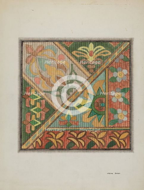 Sofa - Pillow Top, c. 1937. Creator: Bufano, Virginia.