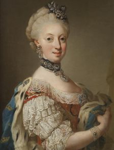 Sofia Magdalena, 1746-1813, Queen of Sweden Princess of Denmark, 1768. Creator: Lorens Pasch the Younger