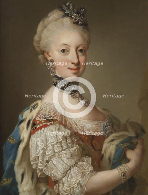 Sofia Magdalena, 1746-1813, Queen of Sweden Princess of Denmark, 1768. Creator: Lorens Pasch the Younger.