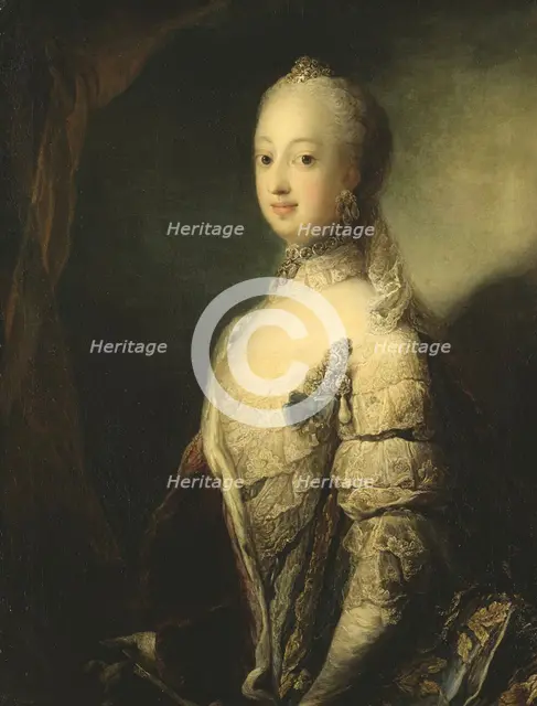 Sofia Magdalena, Queen of Sweden, 1765. Creator: Carl Gustaf Pilo.