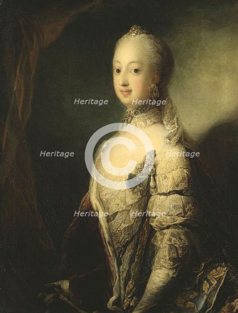Sofia Magdalena, Queen of Sweden, 1765. Creator: Carl Gustaf Pilo.