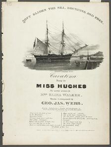 Soft Glides the Sea, Bounding and Free, 1837. Creator: Robert Salmon