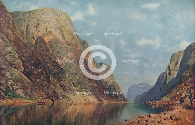 'Sogne Fiord, Norway', late 19th century, (1914). Creator: Adelsteen Normann.