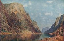 Sogne Fiord, Norway late 19th century, (1914). Creator: Adelsteen Normann