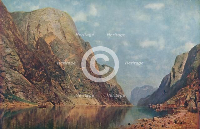 'Sogne Fiord, Norway', late 19th century, (1914). Creator: Adelsteen Normann.