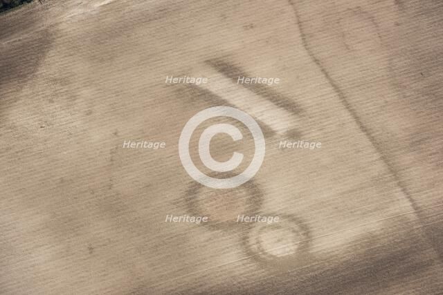 Soil marks on Houghton Down, near Danebury, Hampshire, 2018. Creator: Historic England Staff Photographer.
