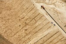 Soilmark of a possible Bronze Age round barrow, near Siddington, Gloucestershire, 2015. Creator: Historic England