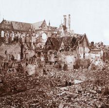 Soissons Cathedral, Soissons, northern France, c1914-c1918